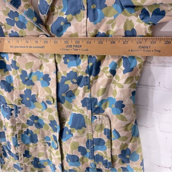 Old Navy 1960's Style Retro Floral Print Coat - Picture 4 of 5